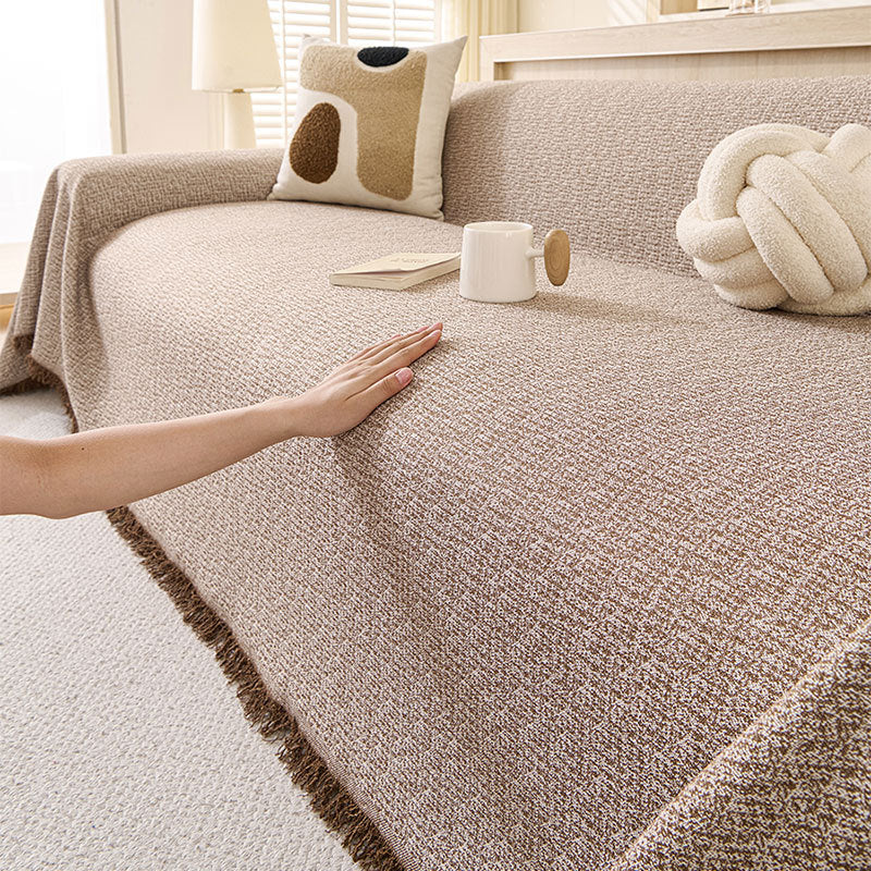 Fringed Textured Throw Blanket