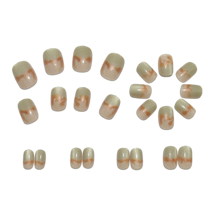Artificial Nails in Elegant Marble Design Bowlift