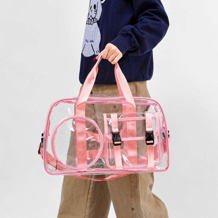 Transparent sports and travel bag with practical compartments Bowlift