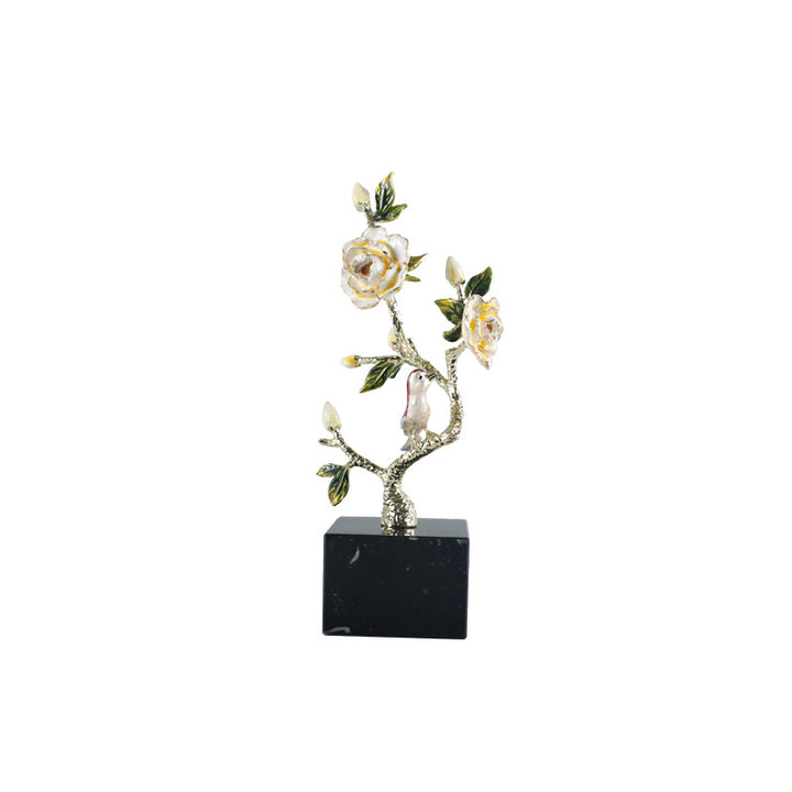 Decorative Bird and Floral Sculpture