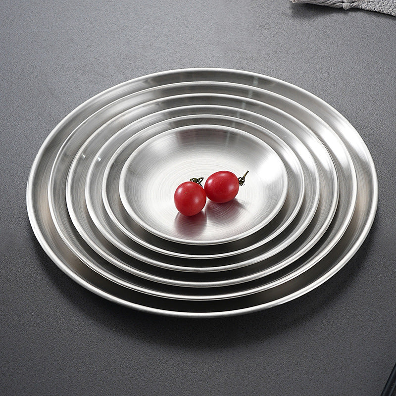 Brushed Stainless Steel Dinner Plate Bowlift