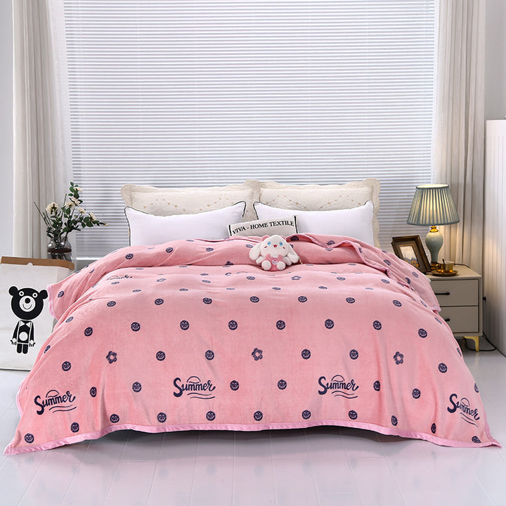 Ladies Cozy Day Bedspread with Cute Cloud Design Bowlift