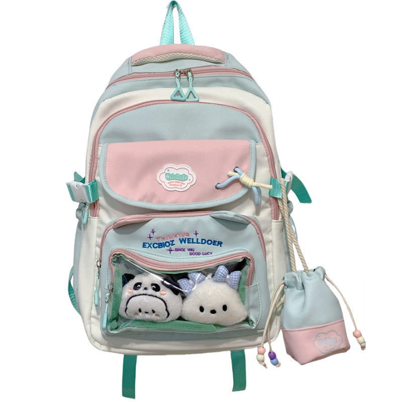 Multi-Compartment Transparent Travel School Backpack Bowlift