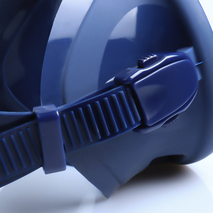 Diving mask with wide field of vision and adjustable headband Bowlift