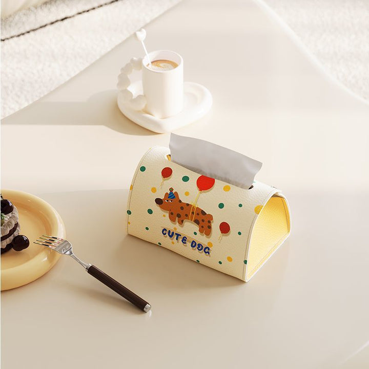 Decorative Dog-Themed Tissue Box Holder Bowlift