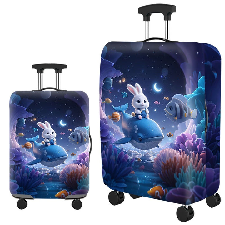 Artistic Cat-Themed Hard Shell Suitcase Bowlift