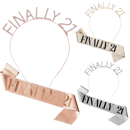 Women's Glittering Hairband with Inscription Bowlift