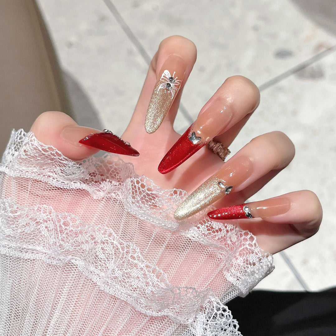 Stylish Stiletto Press-On Nail Extensions Bowlift