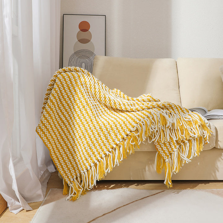 Textured Weave Throw Blanket
