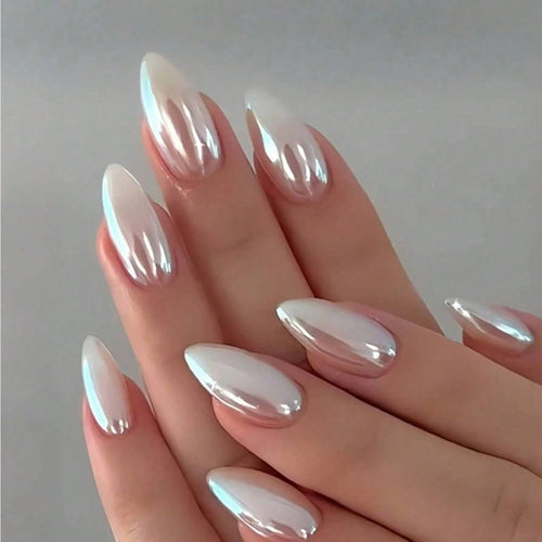 Glossy Gel Nail Extensions Bowlift