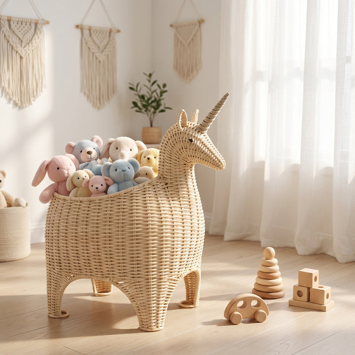 Playful storage basket in unicorn shape Bowlift