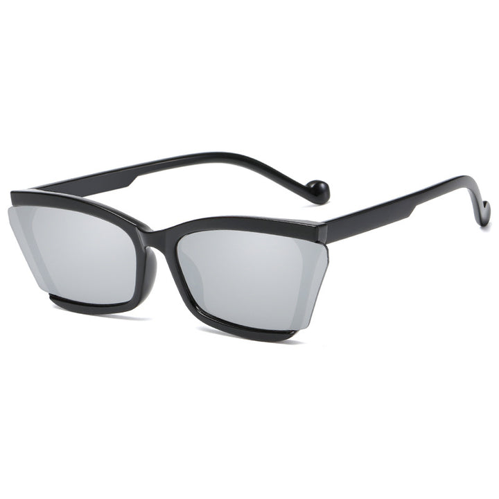 Women's fashionable sunglasses with unique rectangular design and UV protection Bowlift
