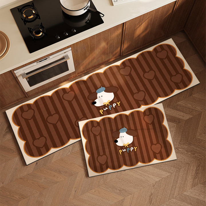 Cartoon-Themed Kitchen Mat