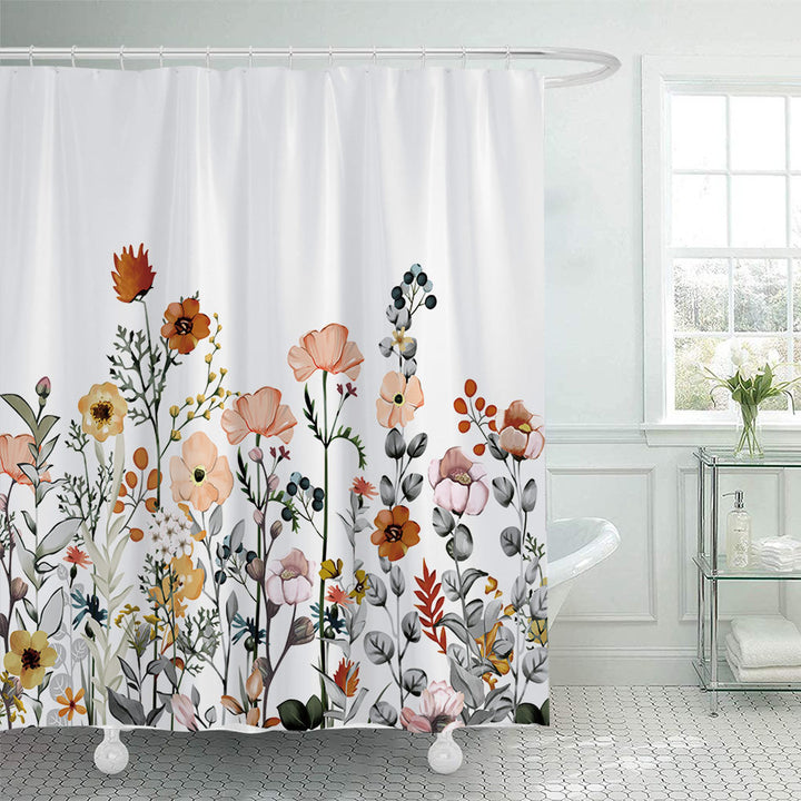 Botanical Illustration Shower Curtain Bowlift