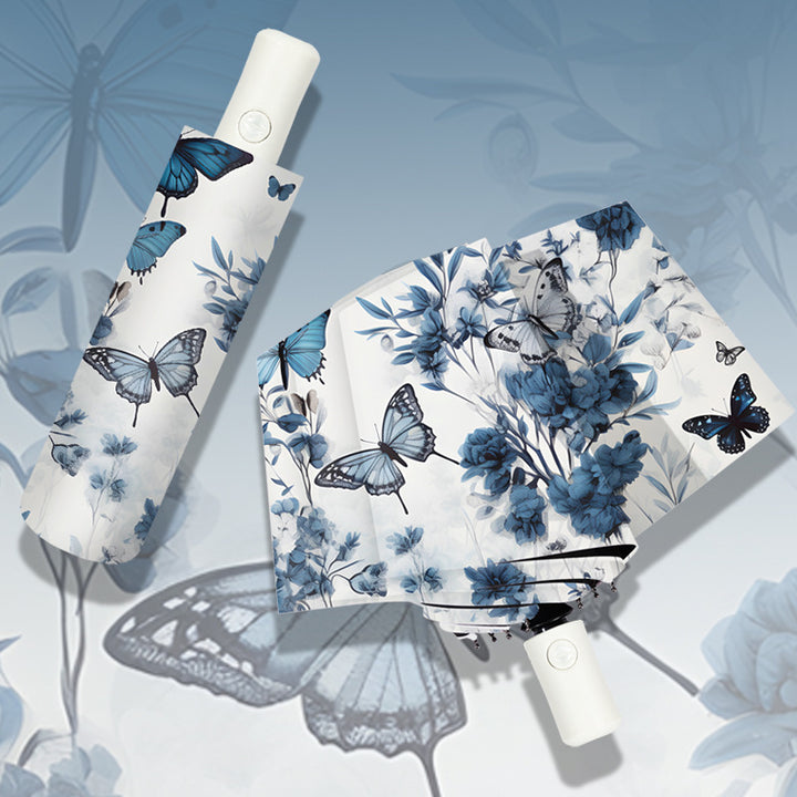 Ladies elegant umbrella with floral design Bowlift