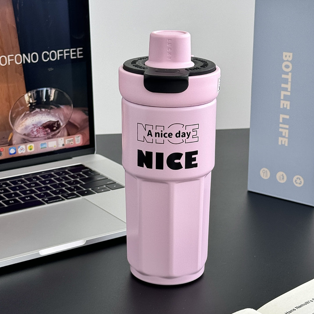 Ladies stylish coffee mug with spill-proof lid Bowlift