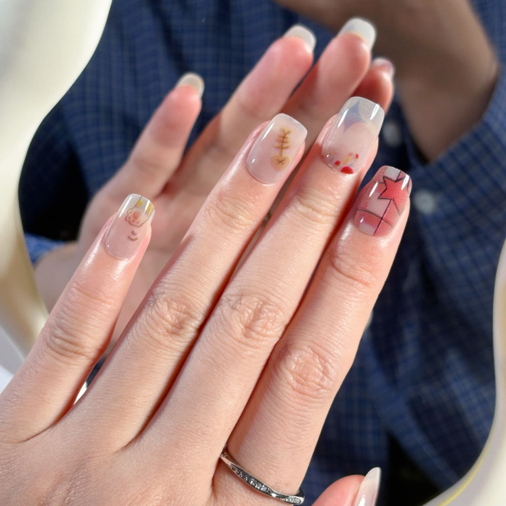 Creative Illustrative Press-On Nail Set Bowlift