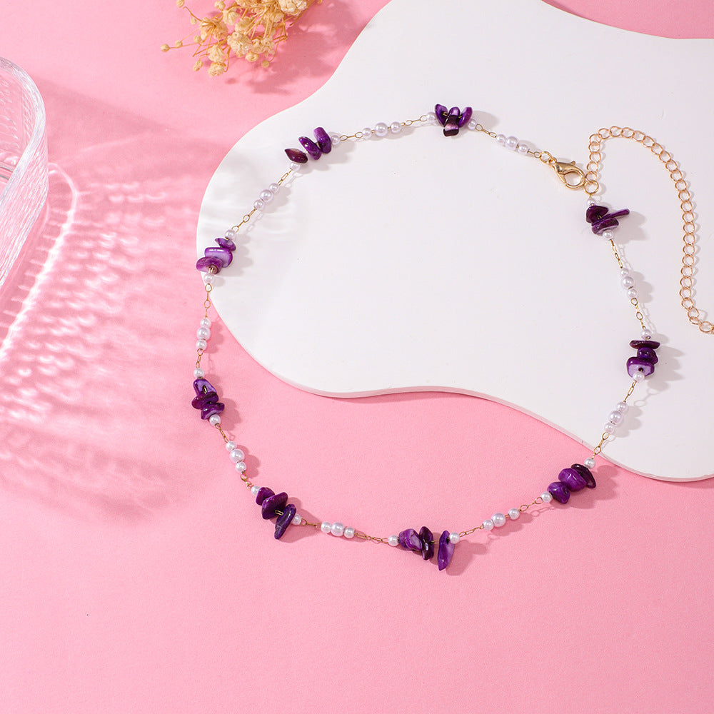 Elegant Floral Beaded Necklace Bowlift