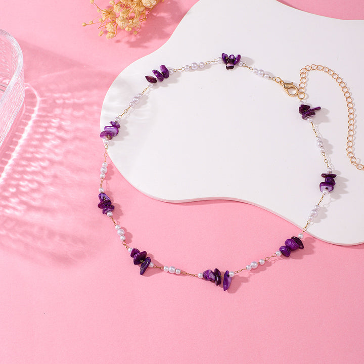 Elegant Floral Beaded Necklace Bowlift