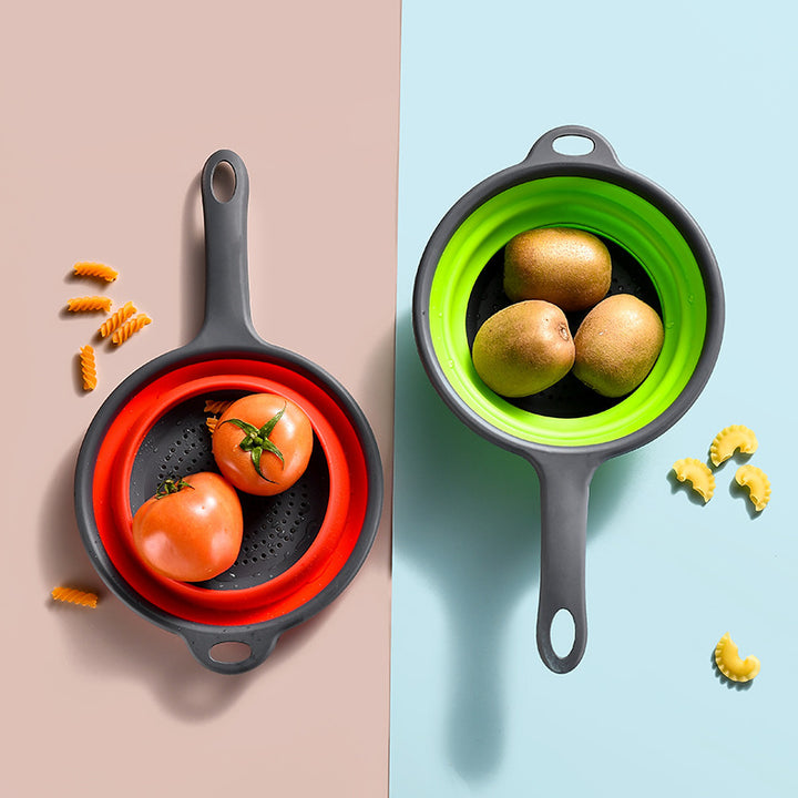 Collapsible Silicone Strainer with Ergonomic Handle Bowlift