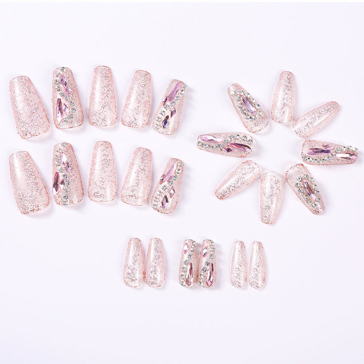 Glamorous Rhinestone-Decorated Press-On Nail Tips Bowlift