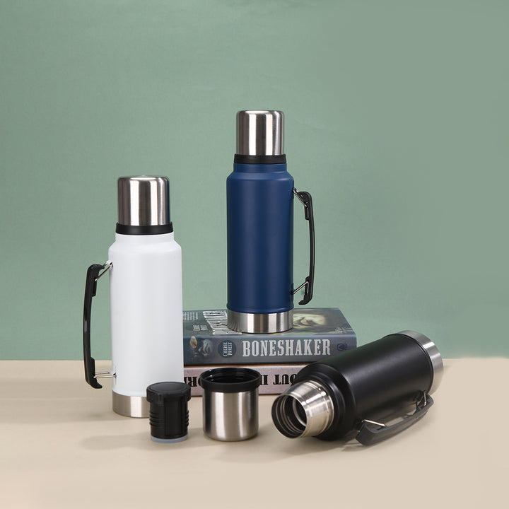 Unisex Insulated Stainless Steel Water Bottle with Carrying Handle Bowlift