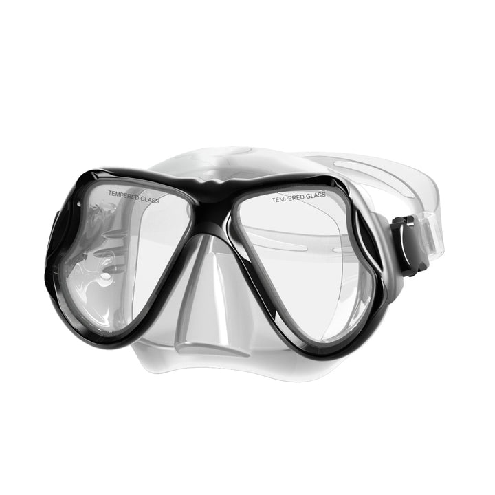 Diving mask with wide field of vision and impact-resistant design Bowlift