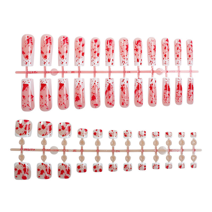 Acrylic nail set with creative speckles and elegant shape Bowlift