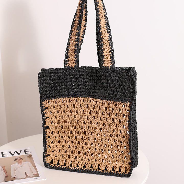 Hand-knotted tote bag in modern net design Bowlift