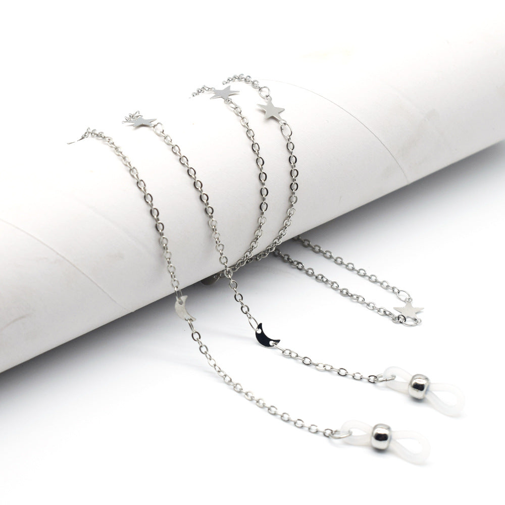Stylish Star-Detail Eyewear Chain Bowlift