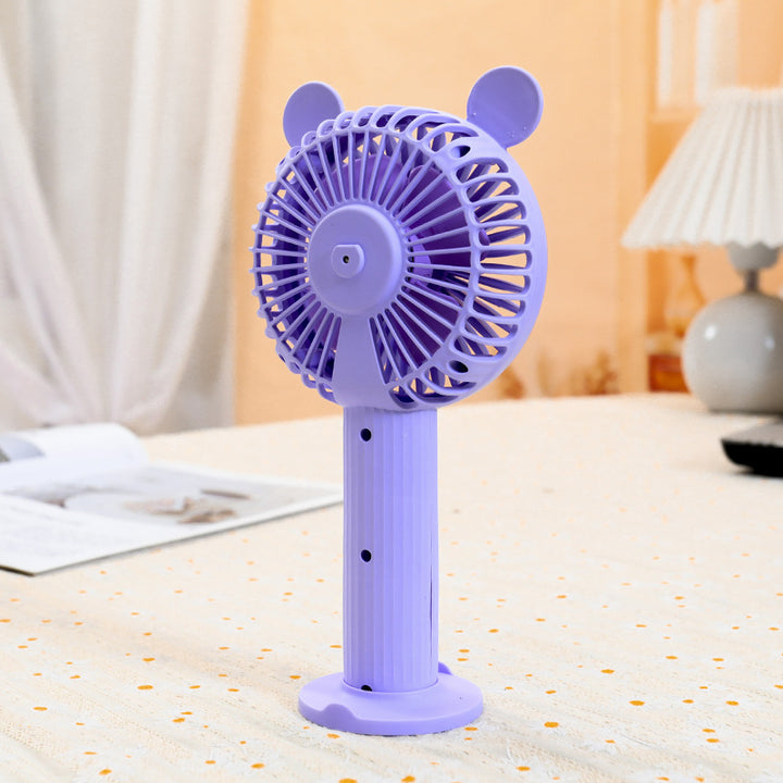Women's Portable Mini Fan with Animal Ears Bowlift
