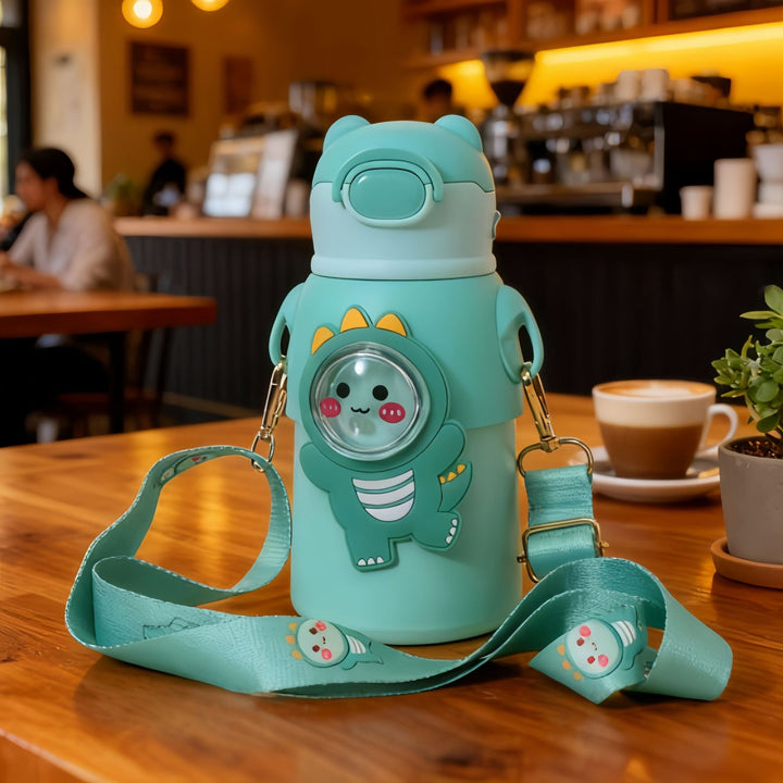 Women's Insulated Water Bottle with Artistic Animal Design Bowlift