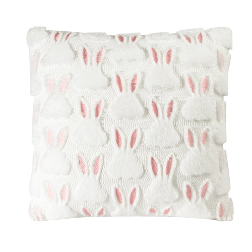 Plush Bunny Pattern Decorative Cushion