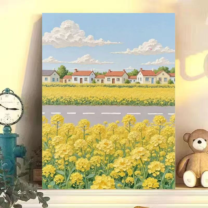 Landscape Floral Canvas Art Print Bowlift