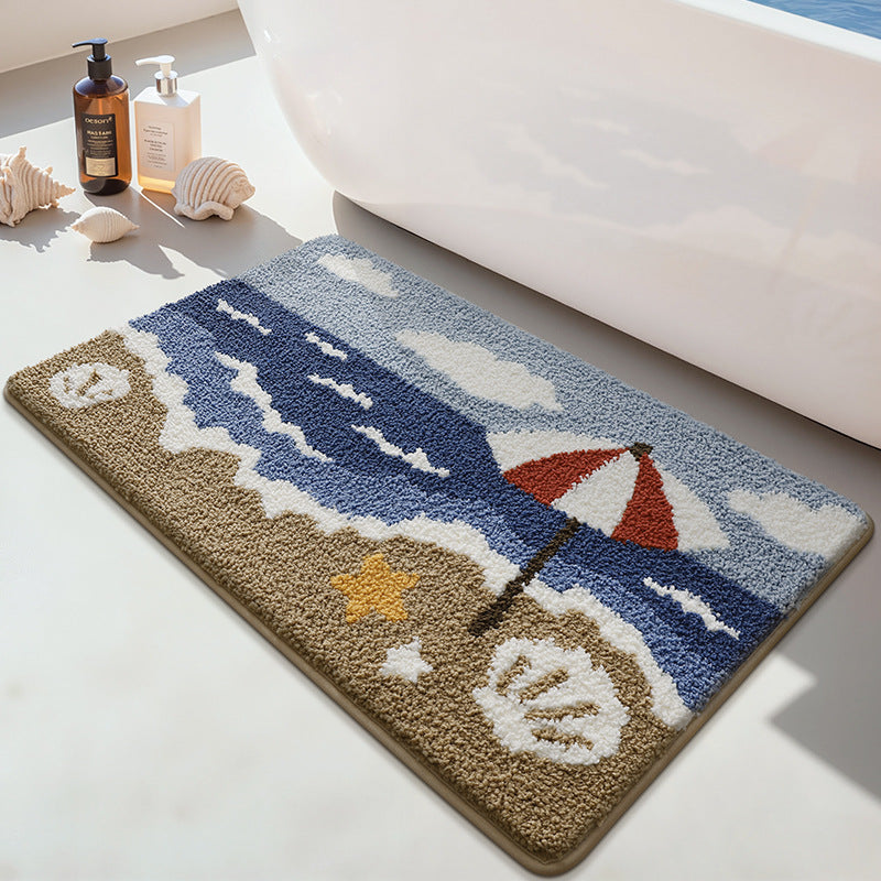 Playful Dog-Themed Bath Mat Bowlift