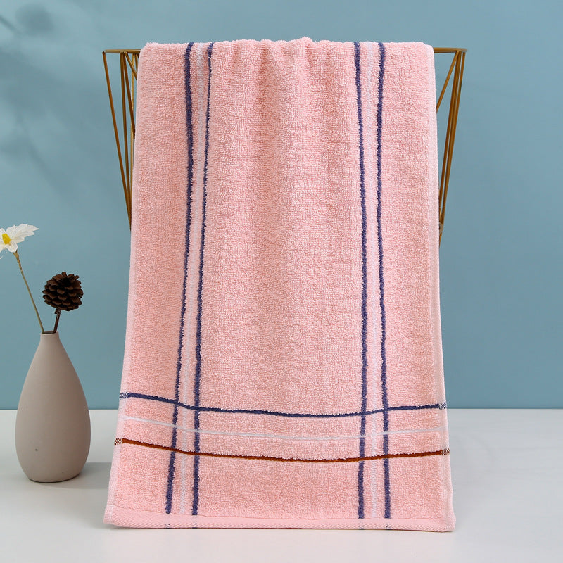 Terry Bath Towel with High-Quality Check Border Bowlift