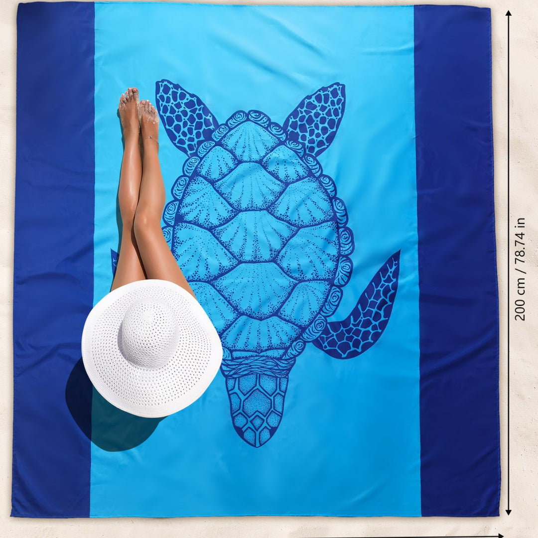multifunctional beach towel with creative turtle design Bowlift