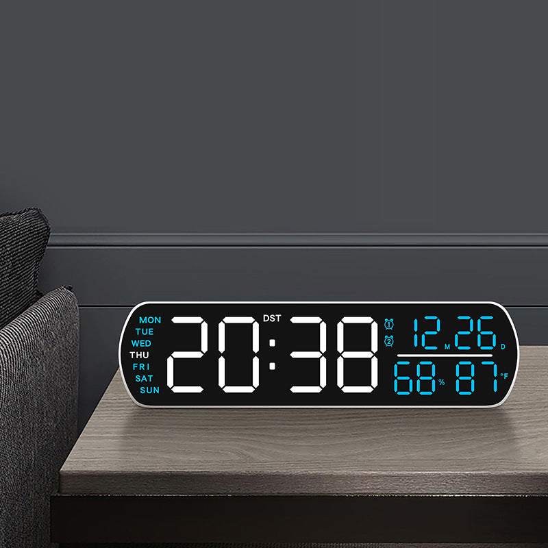 Digital wall clock with temperature and hygrometer display Bowlift