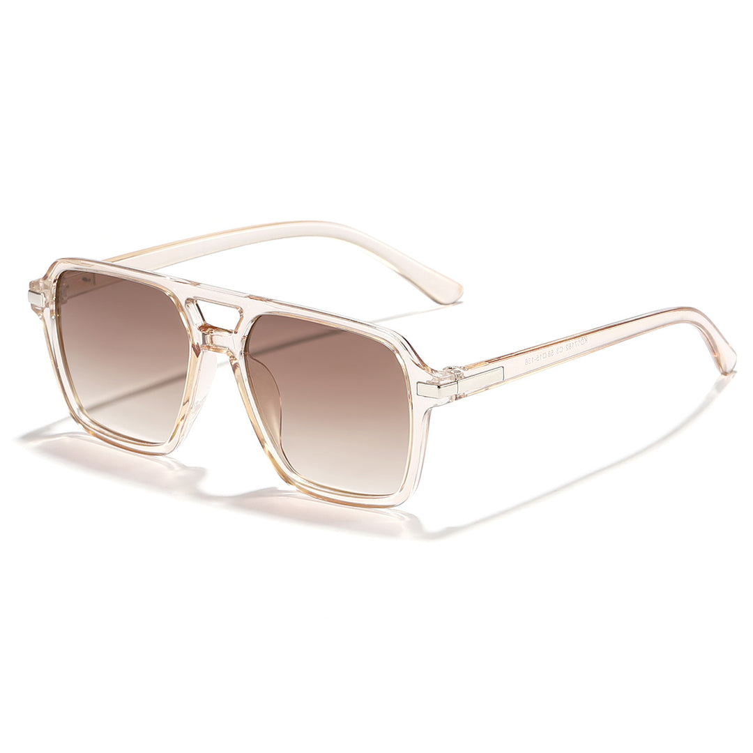 Women square sunglasses with elegant transparent frame Bowlift