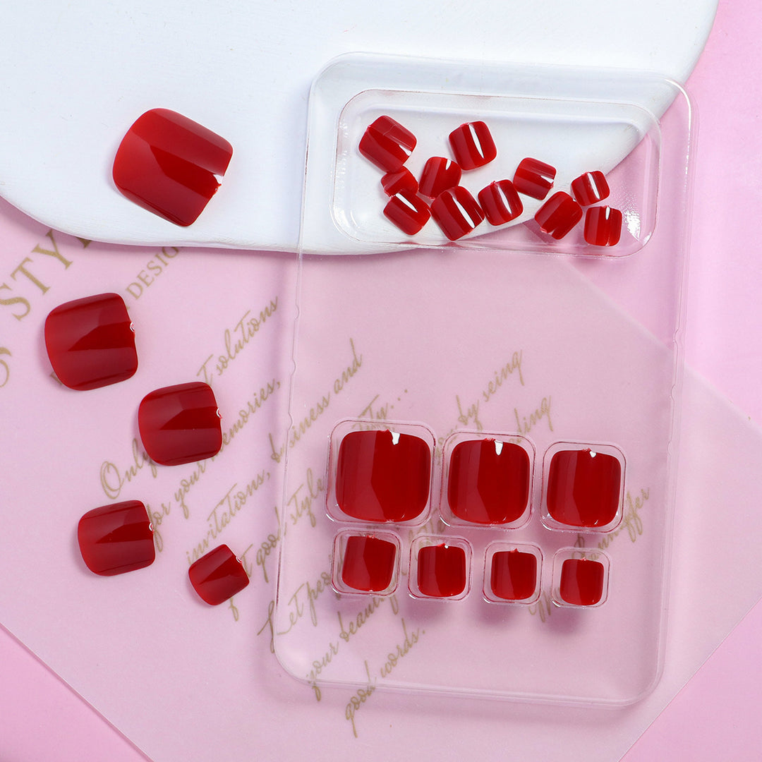 Premium Pedicure Press-On Nails Bowlift