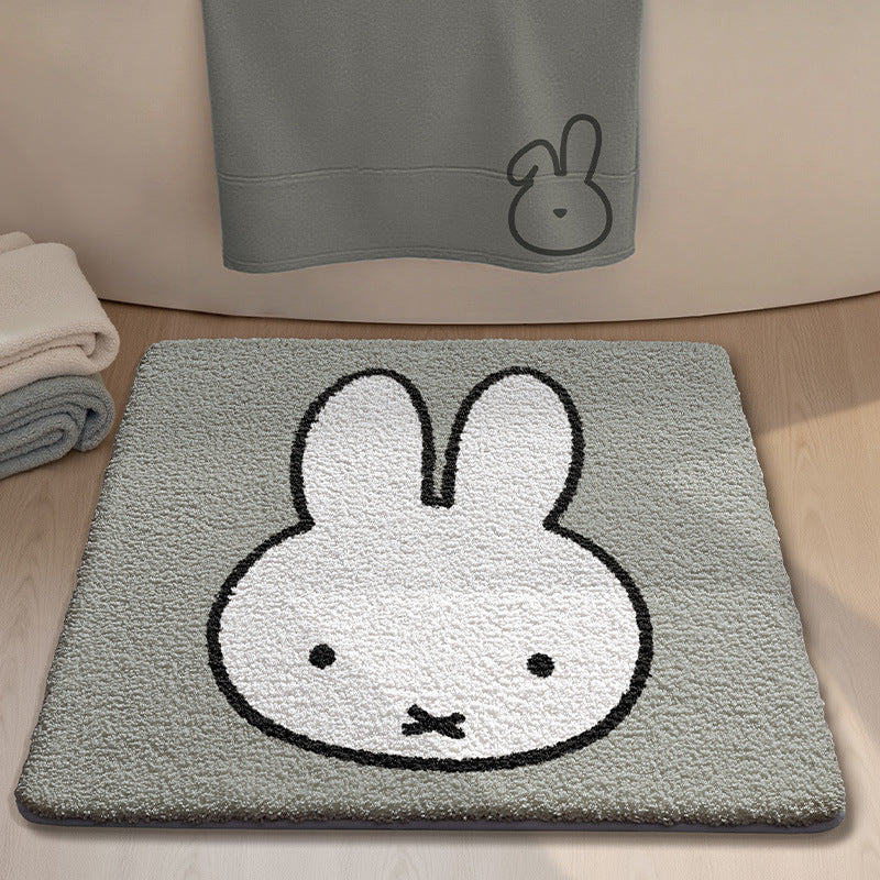 Cute Cartoon Bunny Bath Mat Bowlift