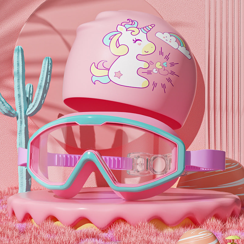 Kids Unicorn-Themed Swimming Goggle Set Bowlift