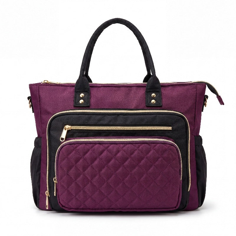 Tote bag with multiple compartments and expandable side pockets Bowlift