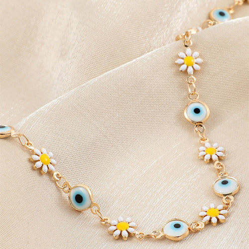 Flower and Eye Charm Bracelet Bowlift
