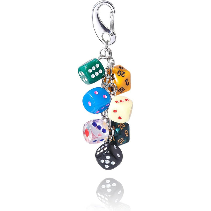 Keychain with Colorful Dice Bowlift