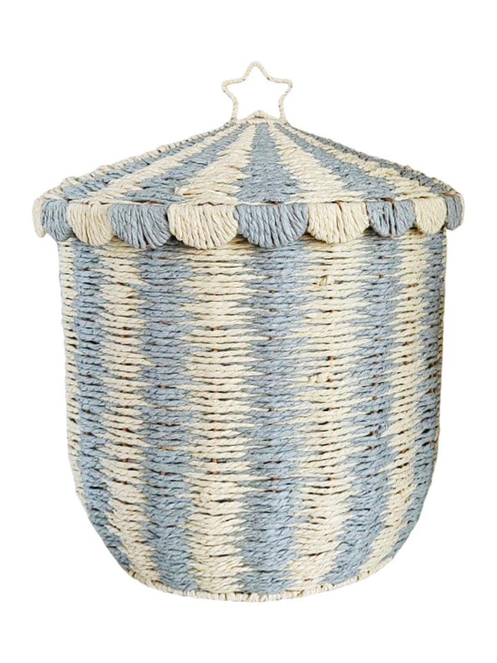 Basket with lid and decorative design Bowlift