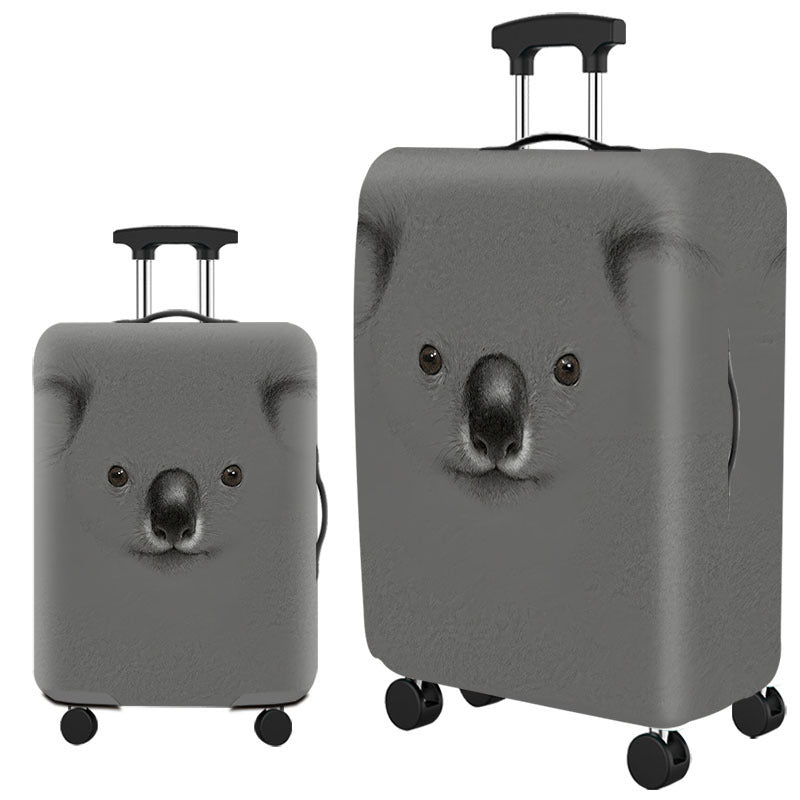Tropical Leaf Print Hard Shell Luggage Bowlift