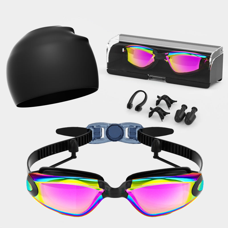 High-Performance Swimming Goggles Set Bowlift