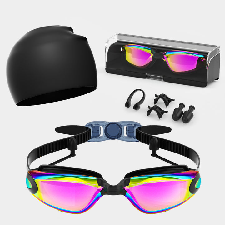 High-Performance Swimming Goggles Set Bowlift