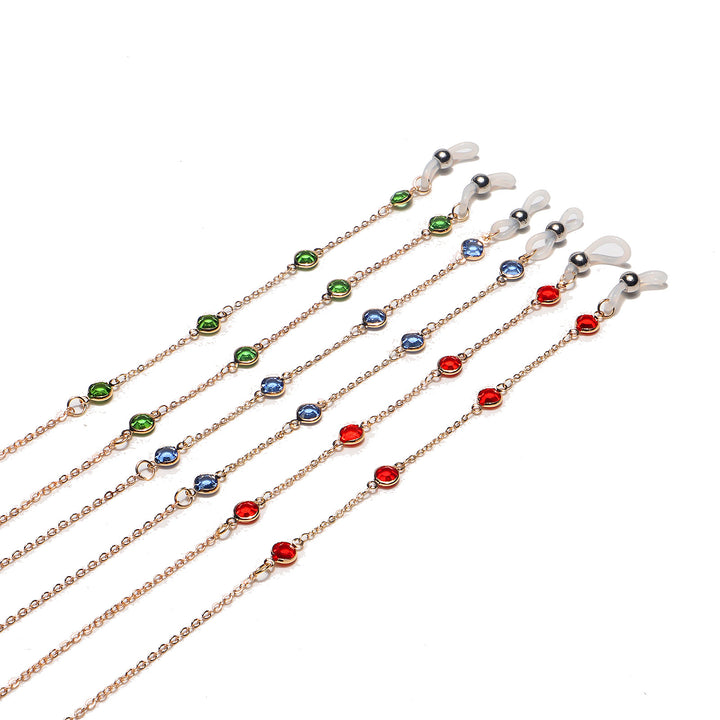 Elegant Gemstone Eyewear Chain Bowlift